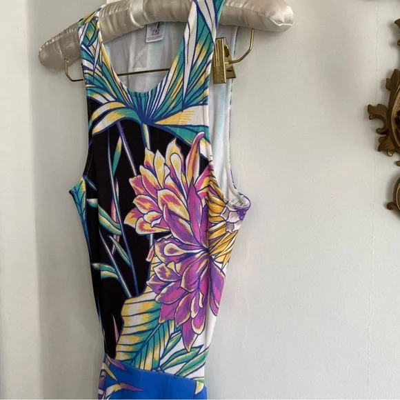 MARA HOFFMAN FLORAL CUTOUT MIDI DRESS S - Picture 6 of 12